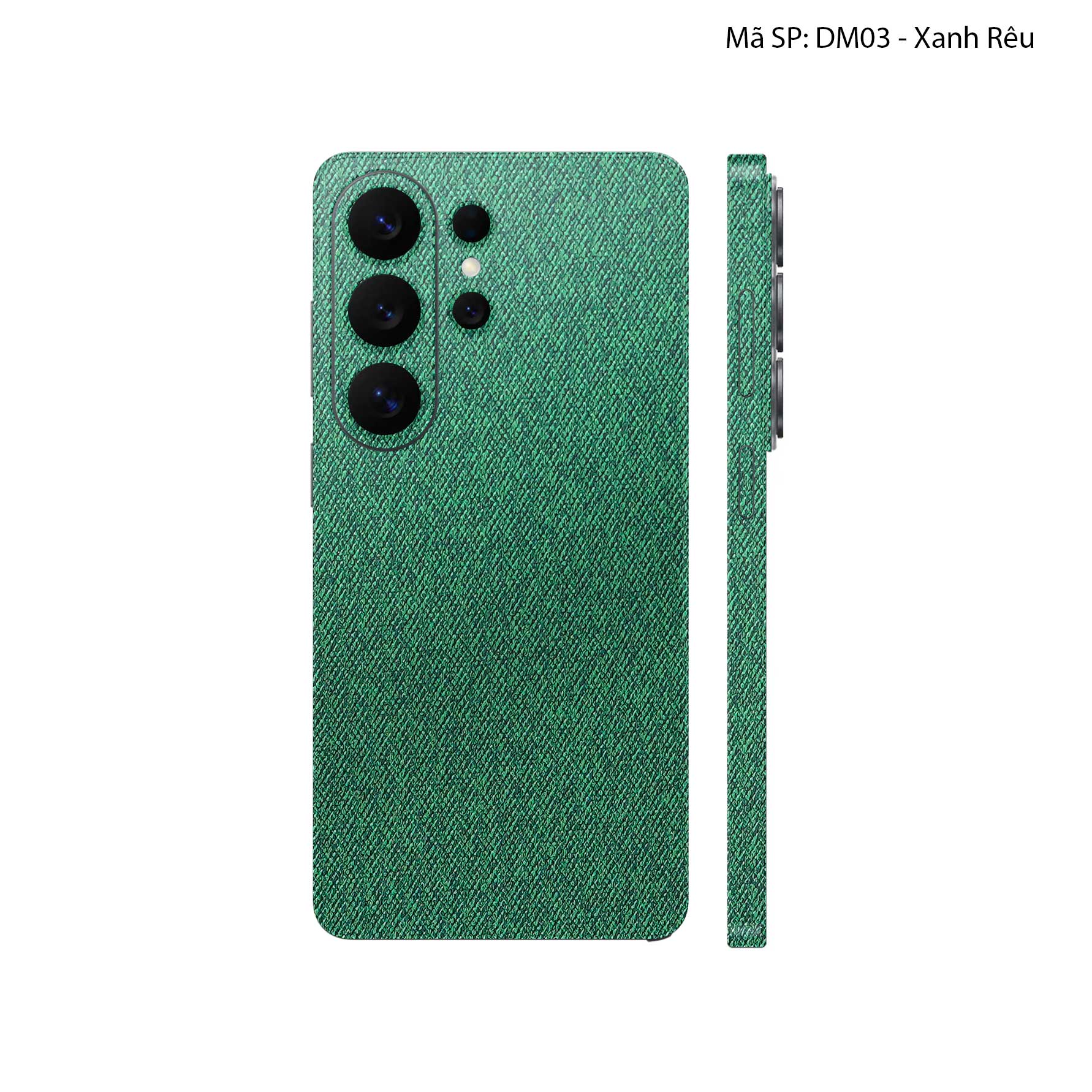 Miếng Dán Da Samsung Galaxy S26 Ultra Demin Xanh Rêu | DM03