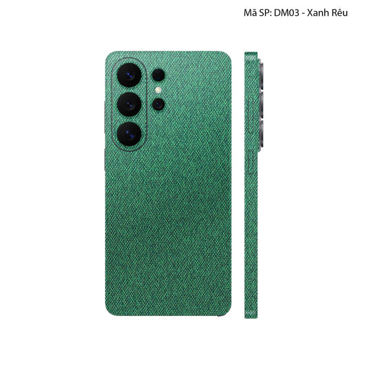 Miếng Dán Da Samsung Galaxy S26 Ultra Demin Xanh Rêu | DM03