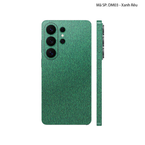 Miếng Dán Da Samsung Galaxy S26 Ultra Demin Xanh Rêu | DM03