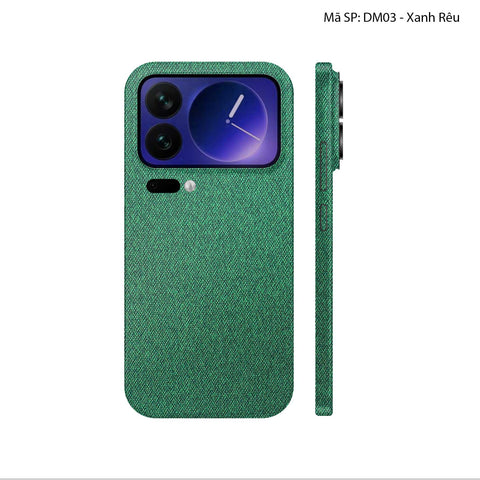 Miếng Dán Da Xiaomi 17 Series Vân Demin Xanh Rêu | DM03