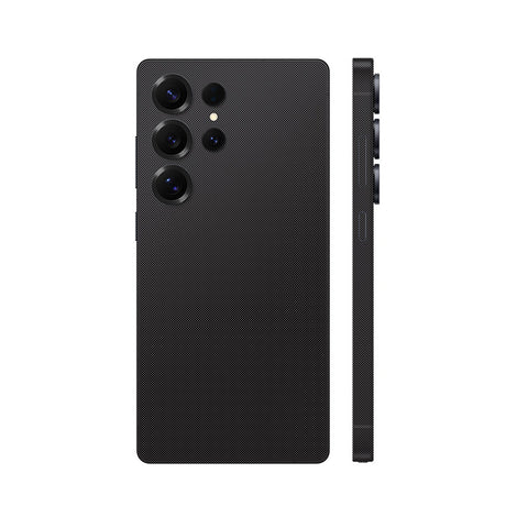 Miếng Dán Da Samsung Galaxy S24 Series Vân Fabic Đen