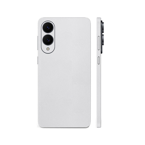 Miếng Dán Da Samsung Galaxy S25 Series Vân Fabic Trắng