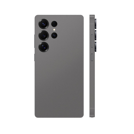 Miếng Dán Da Samsung Galaxy S24 Series Vân Fabic Xám