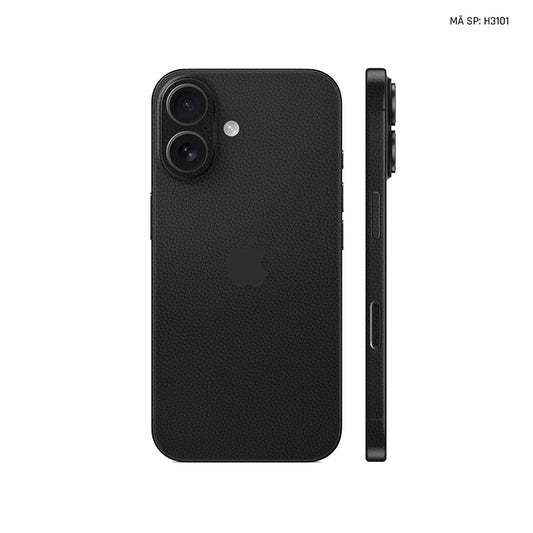 Miếng Dán Da IPhone 15 Series Vân Mil Đen | H3101
