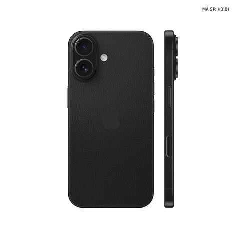 Miếng Dán Da IPhone 16 Series Vân Mil Đen | H3101