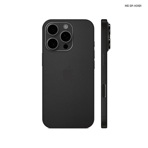 Miếng Dán Da IPhone 16 Series Vân Mil Đen | H3101