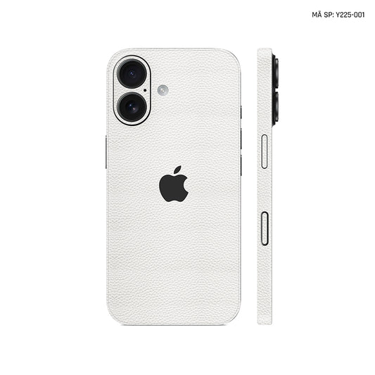 Miếng Dán Da IPhone 15 Series Vân Mil Trắng | Y225-001