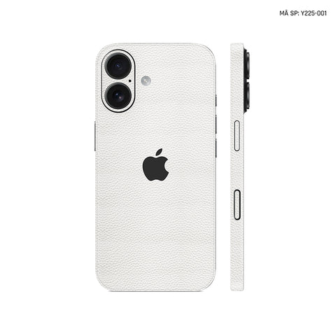 Miếng Dán Da IPhone 15 Series Vân Mil Trắng | Y225-001