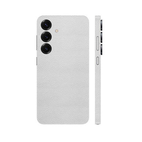 Miếng Dán Da Samsung Galaxy S24 Series Vân Mil Trắng