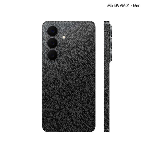 Miếng Dán Da Samsung Galaxy S26 Plus Vân Mil Đen | VM01
