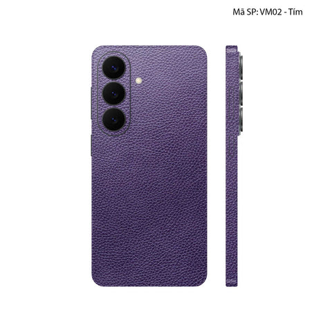 Miếng Dán Da Samsung Galaxy S26 Plus Vân Mil Tím | VM02
