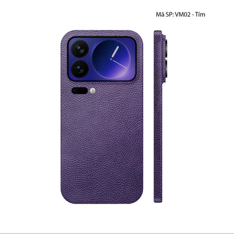 Miếng Dán Da Xiaomi 17 Series Vân Mil Tím | VM02