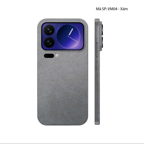Miếng Dán Da Xiaomi 17 Series Vân Mil Xám | VM04