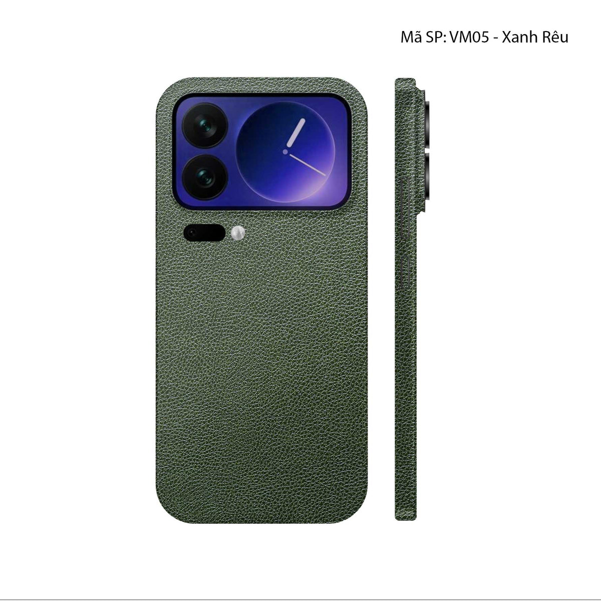 Miếng Dán Da Xiaomi 17 Series Vân Mil Xanh Rêu | VM05