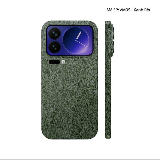 Miếng Dán Da Xiaomi 17 Series Vân Mil Xanh Rêu | VM05