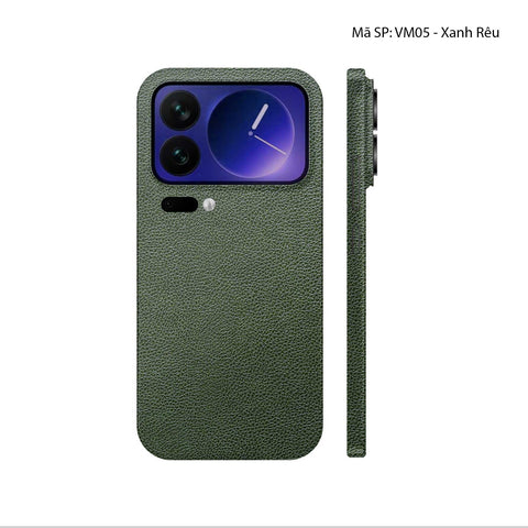 Miếng Dán Da Xiaomi 17 Series Vân Mil Xanh Rêu | VM05