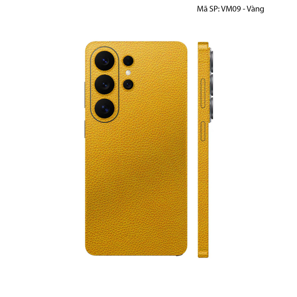 Miếng Dán Da Samsung Galaxy S26 Ultra Vân Mil Vàng | VM09