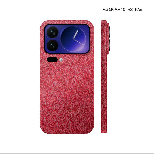 Miếng Dán Da Xiaomi 17 Series Vân Mil Đỏ Tươi | VM10