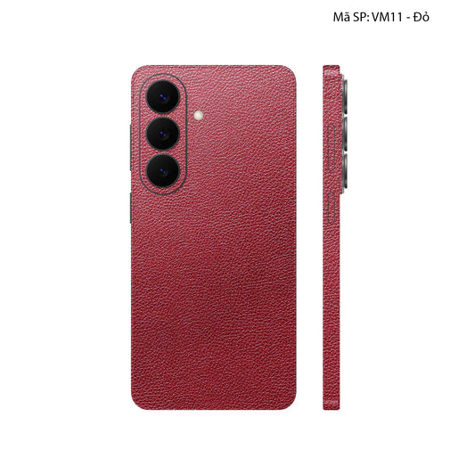 Miếng Dán Da Samsung Galaxy S26 Plus Vân Mil Đỏ | VM11