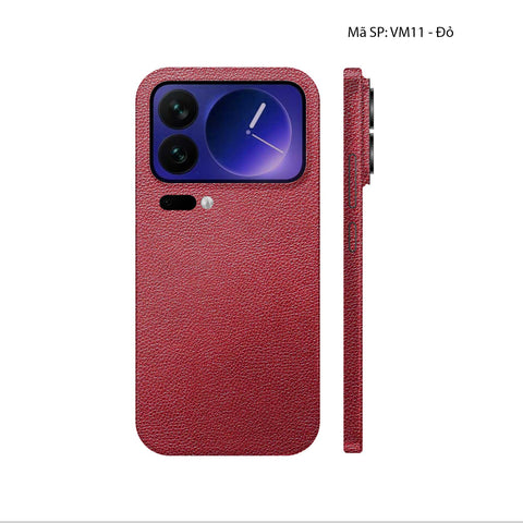 Miếng Dán Da Xiaomi 17 Series Vân Mil Đỏ | VM11