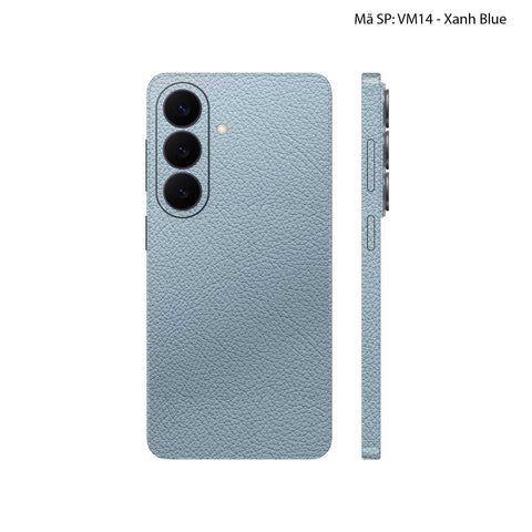 Miếng Dán Da Samsung Galaxy S26 Plus Vân Mil Xanh Blue | VM14