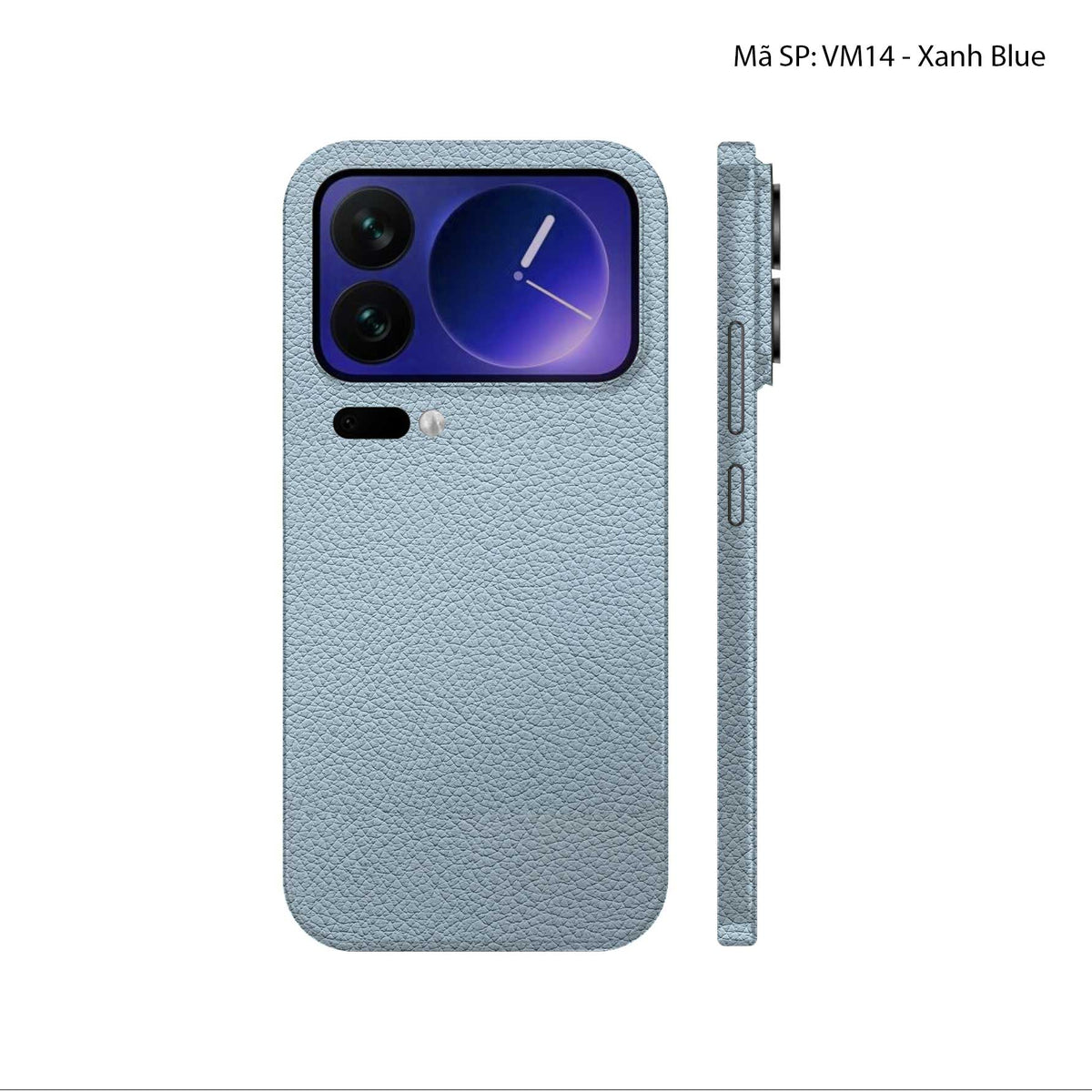 Miếng Dán Da Xiaomi 17 Series Vân Mil Xanh Blue | VM14
