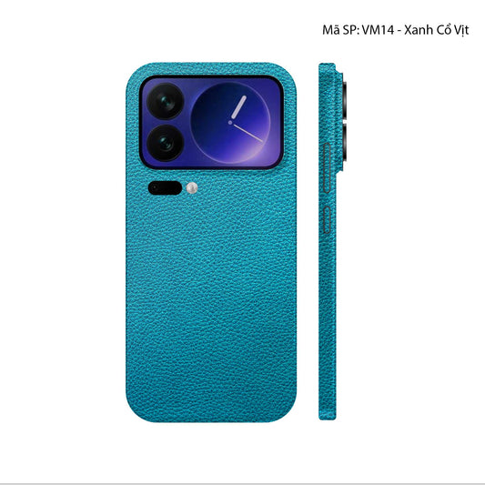 Miếng Dán Da Xiaomi 17 Series Vân Mil Xanh Cổ Vịt | VM14