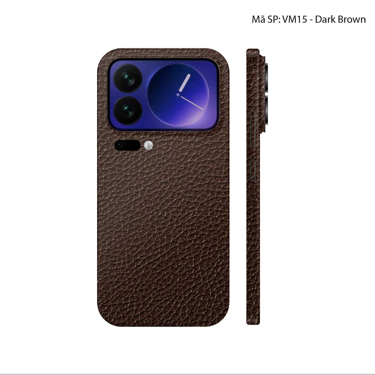 Miếng Dán Da Xiaomi 17 Series Vân Mil Nâu Đậm | VM15