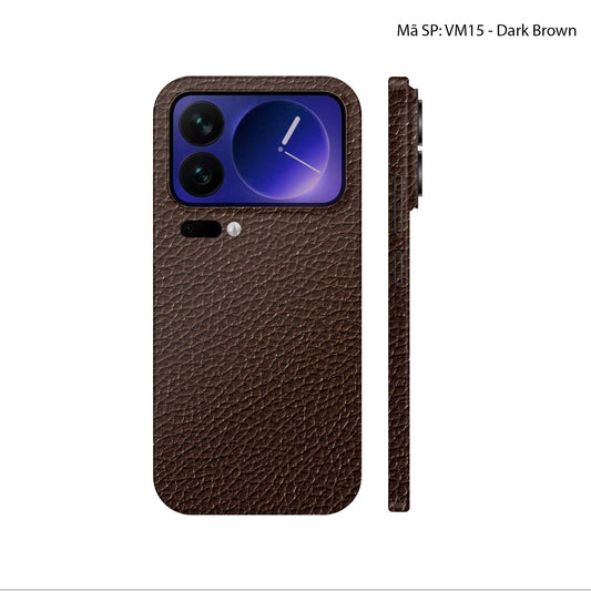 Miếng Dán Da Xiaomi 17 Series Vân Mil Nâu Đậm | VM15