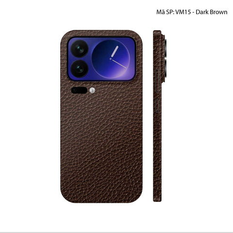 Miếng Dán Da Xiaomi 17 Series Vân Mil Nâu Đậm | VM15