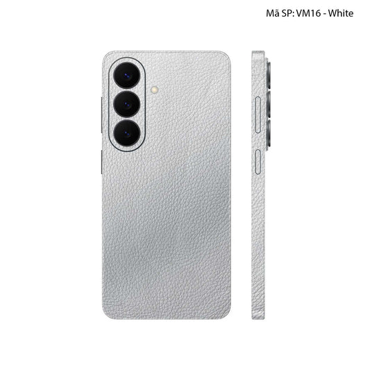 Miếng Dán Da Samsung Galaxy S26 Plus Vân Mil Trắng | VM16