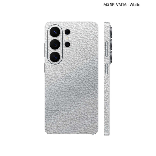 Miếng Dán Da Samsung Galaxy S26 Ultra Vân Mil Trắng | VM16