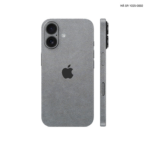 Miếng Dán Da IPhone 16 Series Vân Mil Xám | Y225-0002