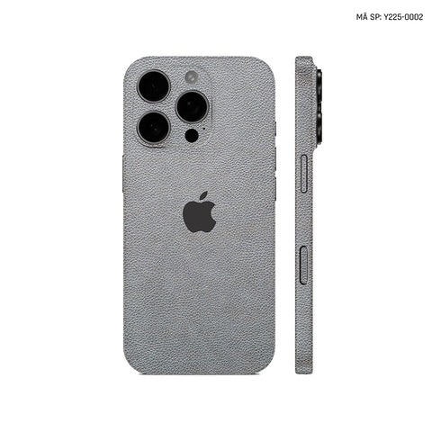 Miếng Dán Da IPhone 16 Series Vân Mil Xám | Y225-0002