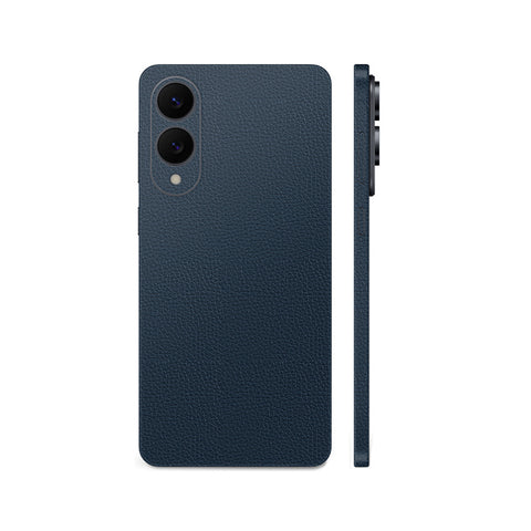 Miếng Dán Da Samsung Galaxy S25 Series Vân Mil Xanh Navy
