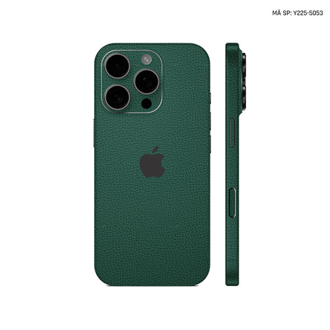 Miếng Dán Da IPhone 16 Series Vân Mil Xanh Rêu | Y225-5053