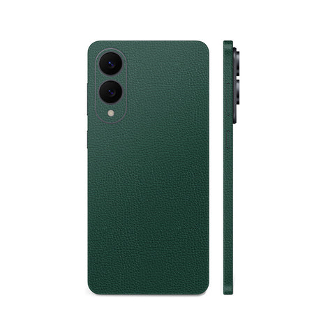 Miếng Dán Da Samsung Galaxy S25 Series Vân Mil Xanh Rêu