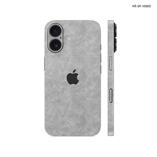 Miếng Dán Da IPhone 15 Series Vân Nappa Xám | H5802