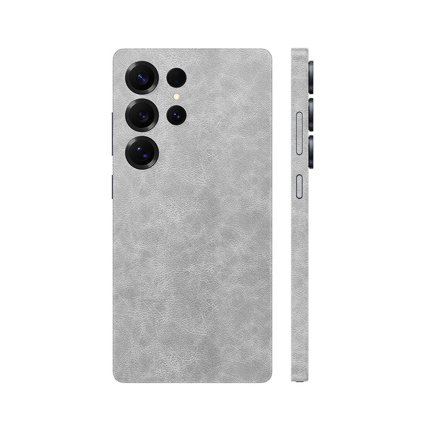 Miếng Dán Da Samsung Galaxy S24 Series Vân Nappa Xám | H5802