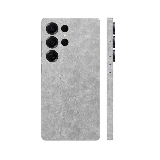 Miếng Dán Da Samsung Galaxy S24 Series Vân Nappa Xám | H5802