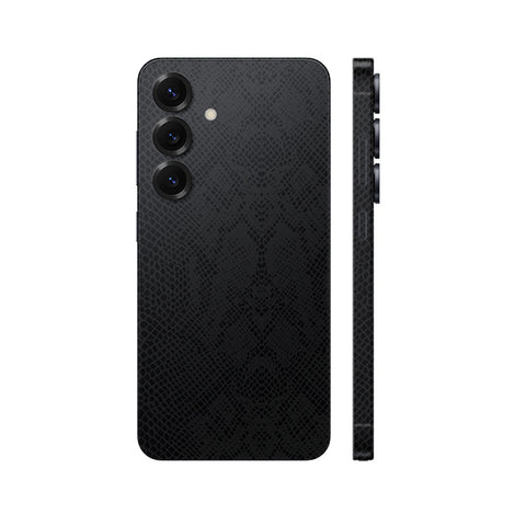 Miếng Dán Da Samsung Galaxy S24 Series Vân Rắn Đen