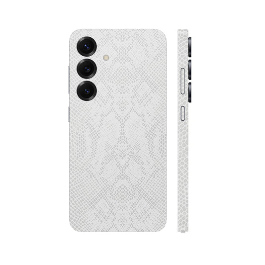 Miếng Dán Da Samsung Galaxy S24 Series Vân Rắn Trắng