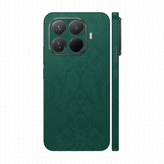 Miếng Dán Da Xiaomi 15 Series Vân Rắn Xanh Rêu