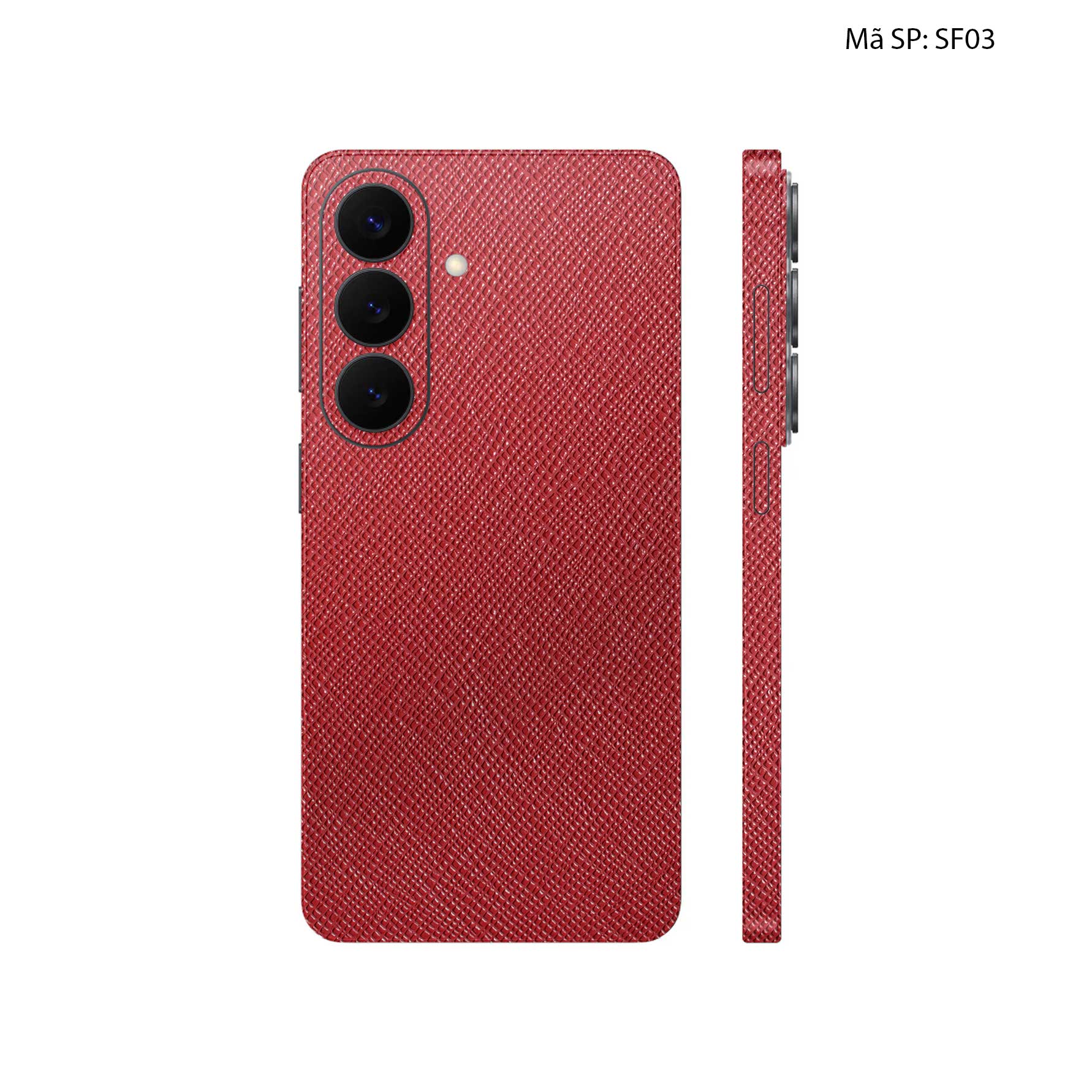 Miếng Dán Da Samsung Galaxy S26 Plus Saffiano Đỏ | SF03