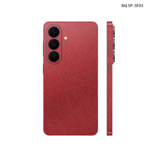 Miếng Dán Da Samsung Galaxy S26 Plus Saffiano Đỏ | SF03