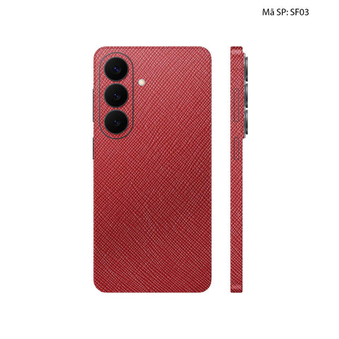 Miếng Dán Da Samsung Galaxy S26 Plus Saffiano Đỏ | SF03