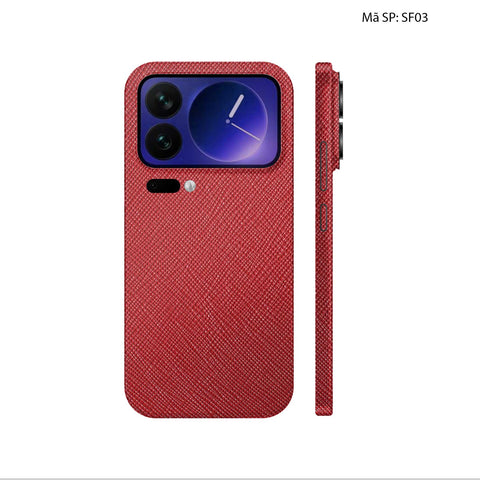 Miếng Dán Da Xiaomi 17 Series Vân Saffiano Đỏ | SF03