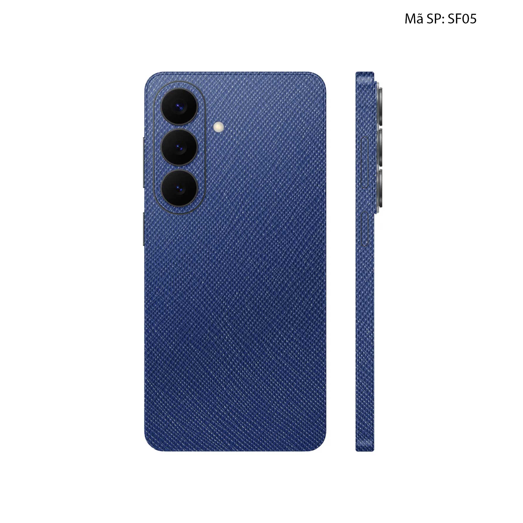 Miếng Dán Da Samsung Galaxy S26 Plus Saffiano Xanh Navy | SF05