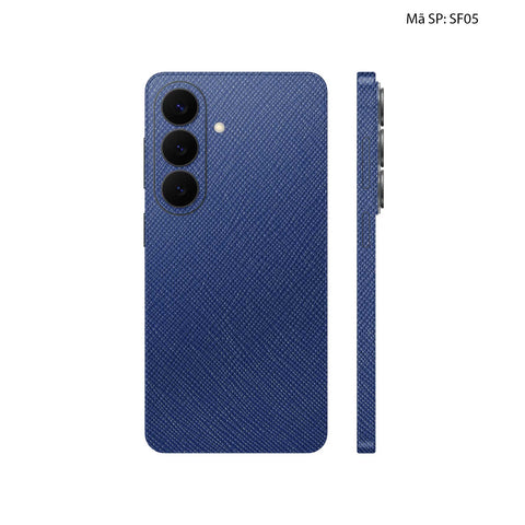 Miếng Dán Da Samsung Galaxy S26 Plus Saffiano Xanh Navy | SF05