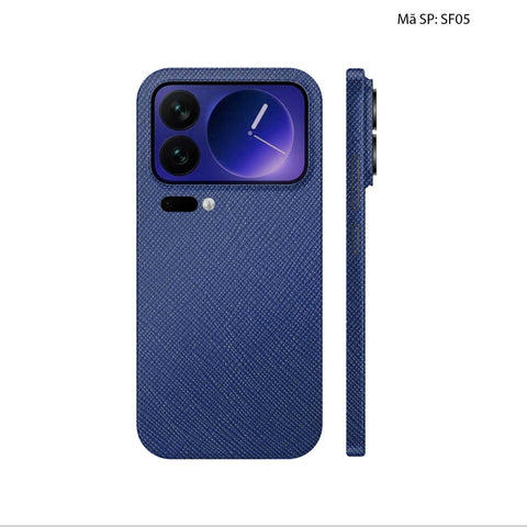 Miếng Dán Da Xiaomi 17 Series Vân Saffiano Xanh Navy | SF05